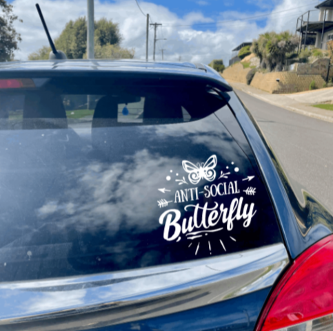 Anti-Social Butterfly Decal