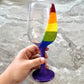 Rainbow Glitter Glass