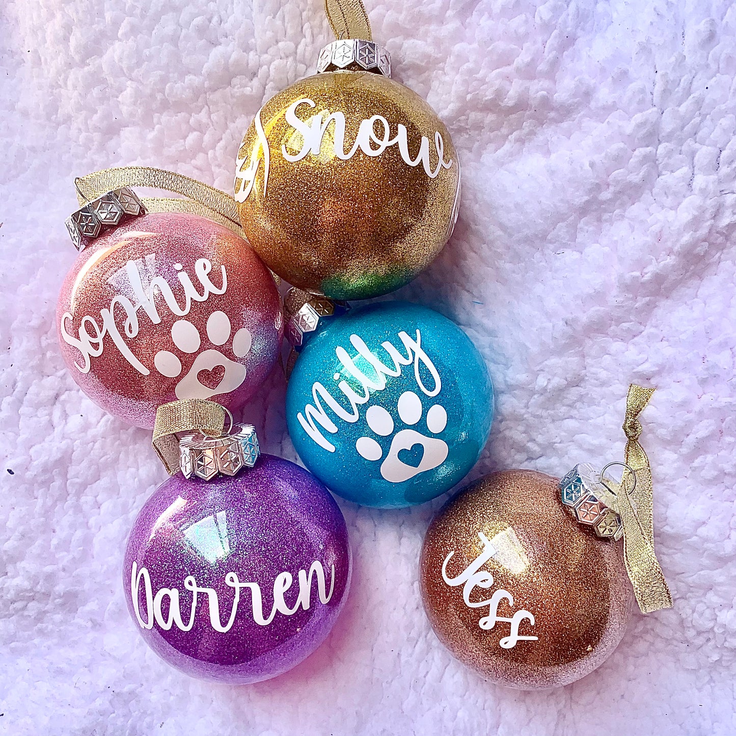 Glitter Personalised Baubles