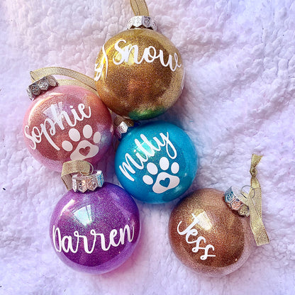 Glitter Personalised Baubles