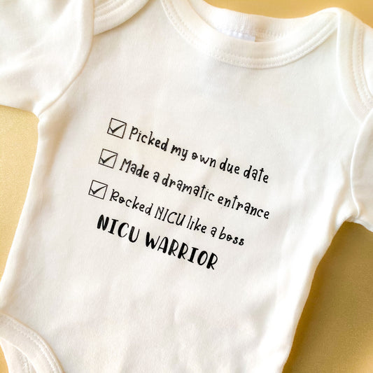 NICU Warrior Baby Onesie