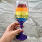 Rainbow Glitter Glass